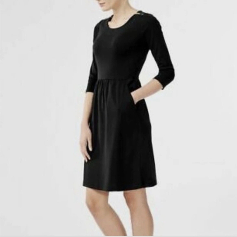 Boden Black Long Sleeve Dress